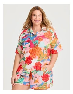 The Vacay Cotton Beach Shirt Print