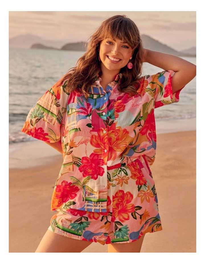 The Vacay Cotton Beach Shirt Print image 4