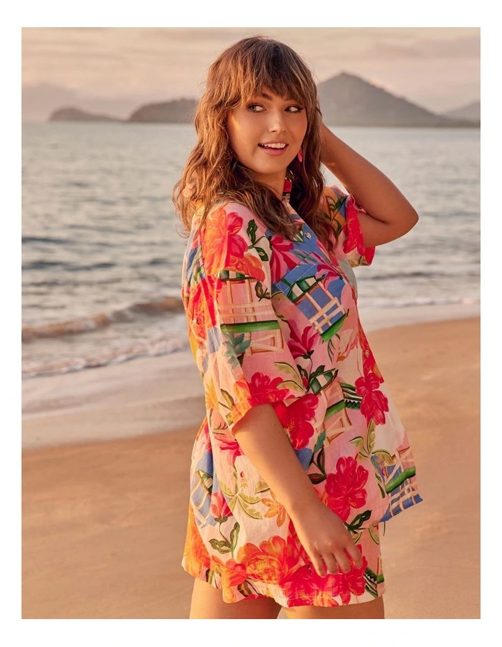 The Vacay Cotton Beach Shirt Print image 5