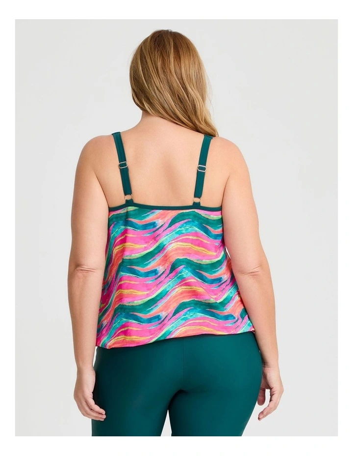 Waves Print Blouson Tankini Print image 2