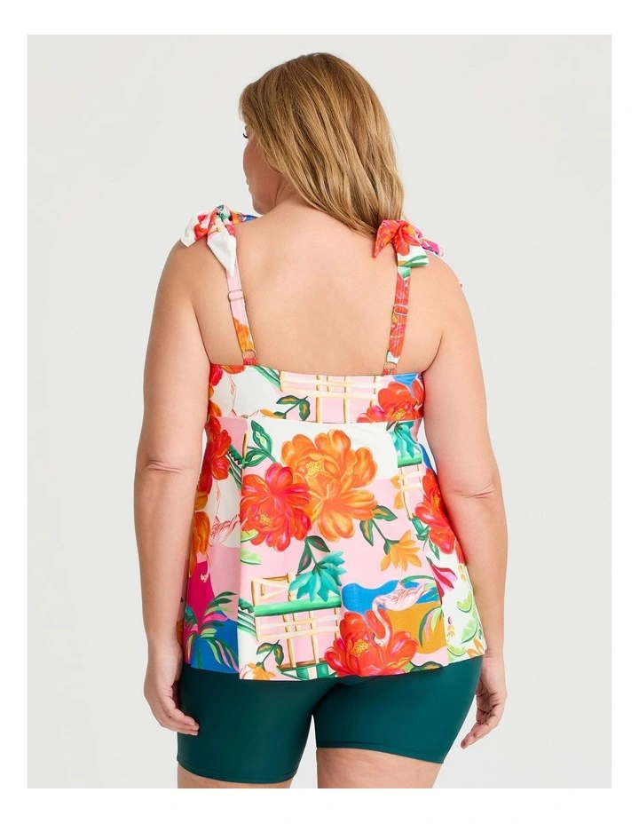 The Vacay A-line Tie Tankini Print image 2