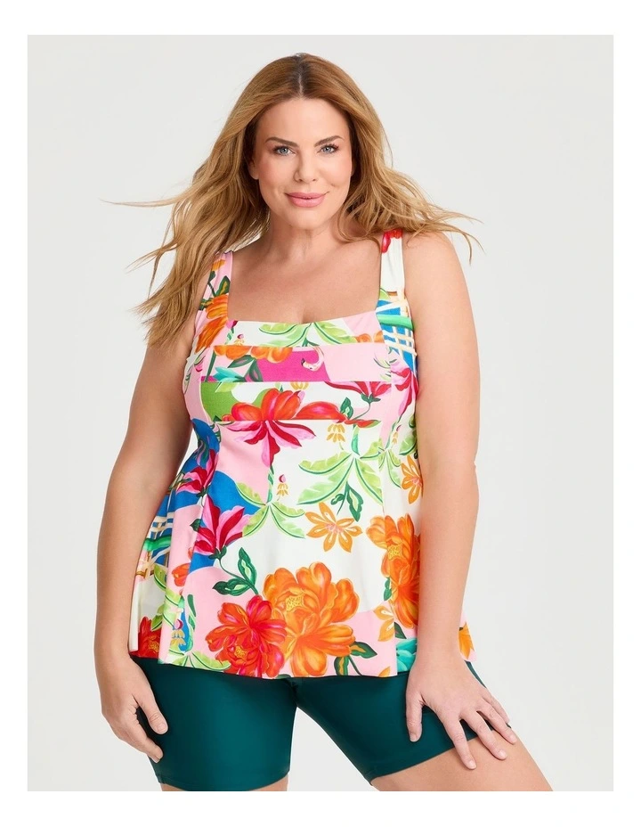 The Vacay A-line Tie Tankini Print image 3