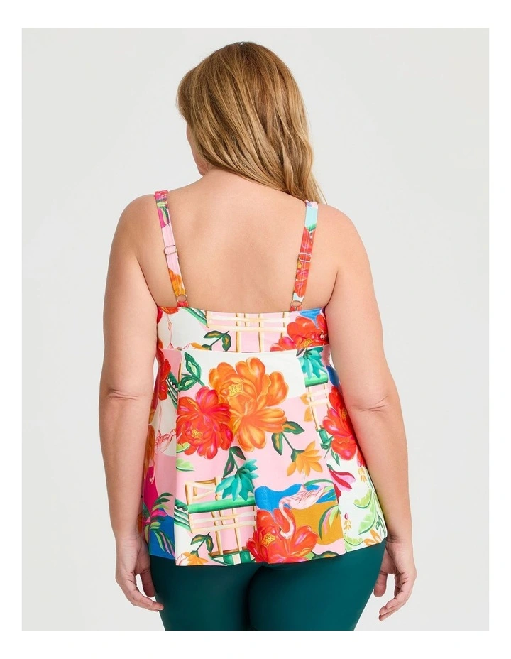 The Vacay A-line Tie Tankini Print image 4