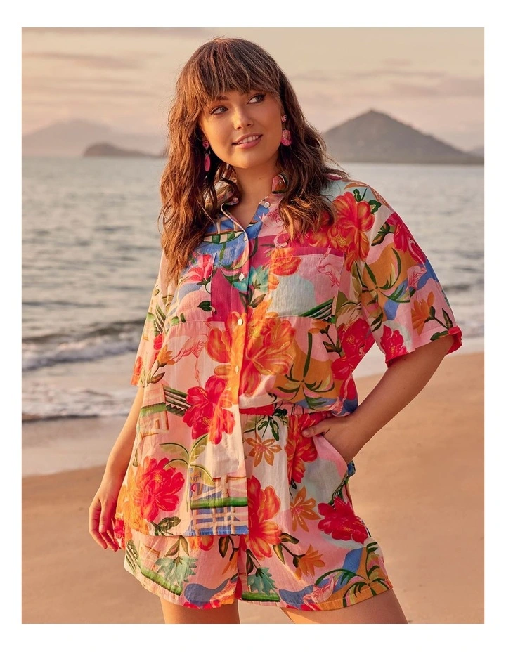 The Vacay Cotton Beach Short Print image 5