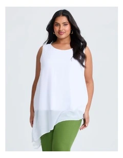 Overlay Sleeveless Top White