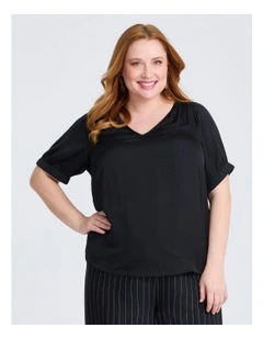 Alina Luxe Top in Black