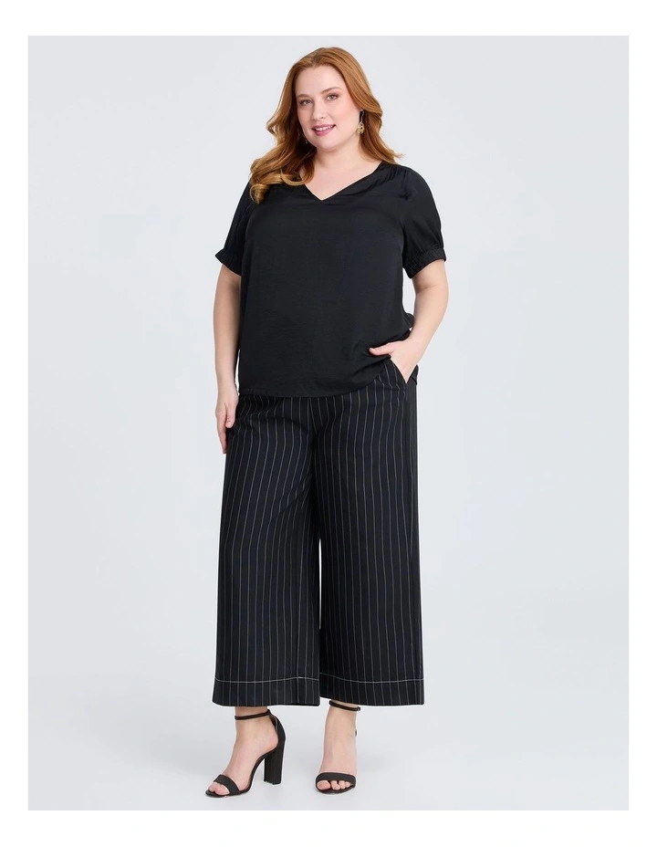Alina Luxe Top in Black image 3