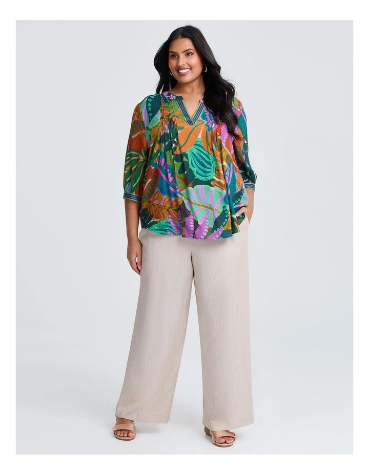Natural Into The Jungle Top in Multi image 3