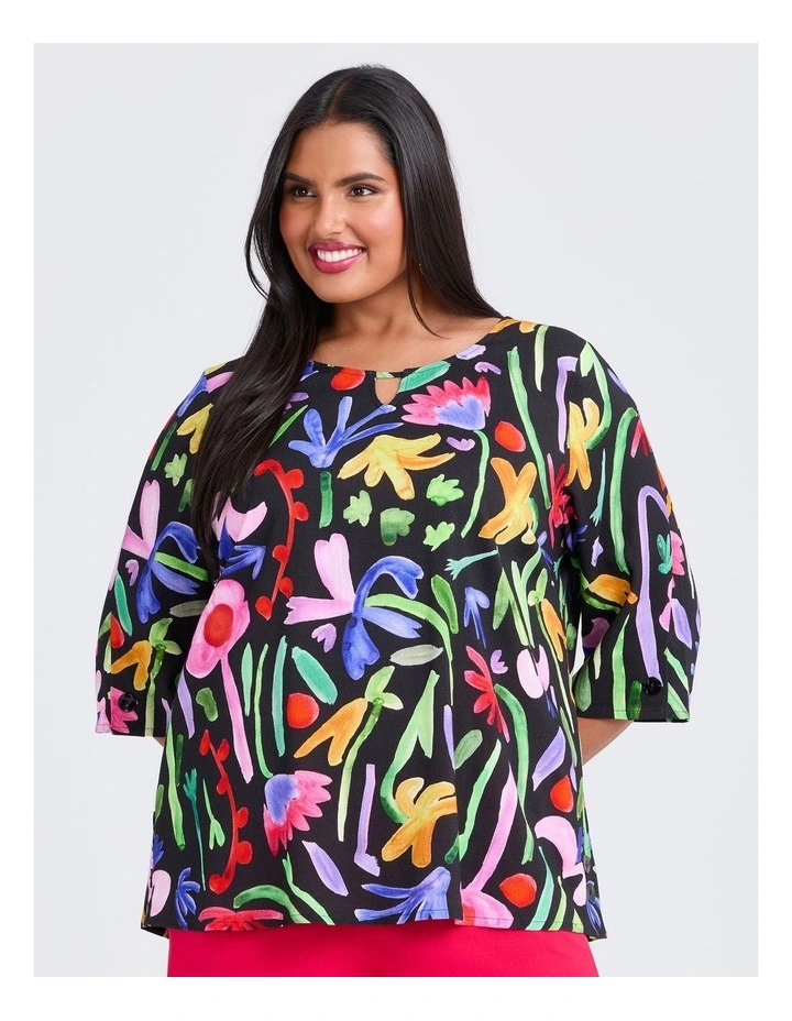 Natural Trinity Top in Print image 1