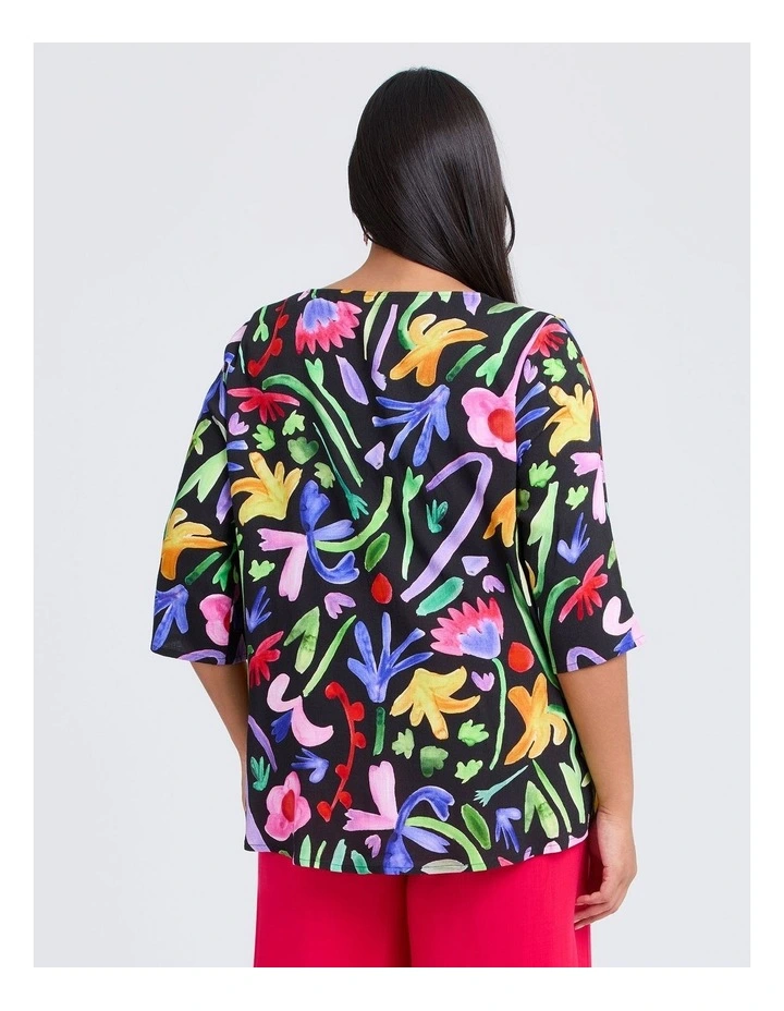 Natural Trinity Top in Print image 2