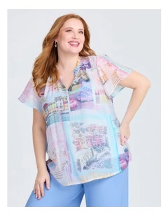 Alexandra Short Sleeve Top Print