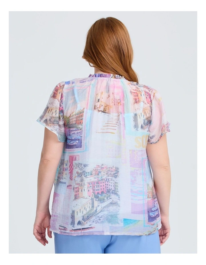 Alexandra Short Sleeve Top Print image 2