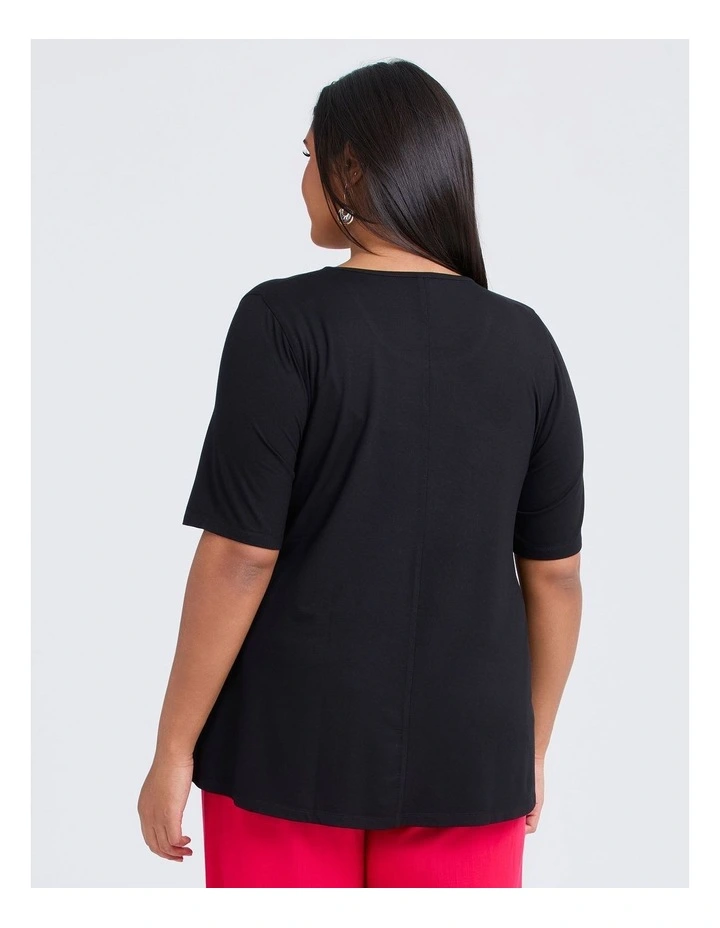 Natural Circles Top in Black image 2