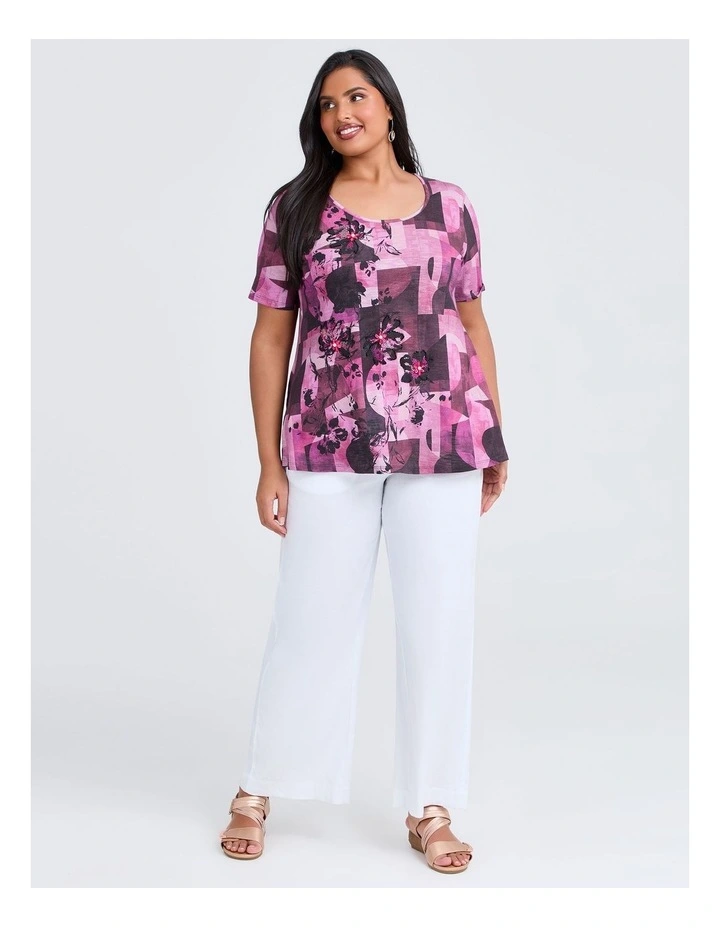 Bon Bon Cotton Modal Slub Top Print image 3
