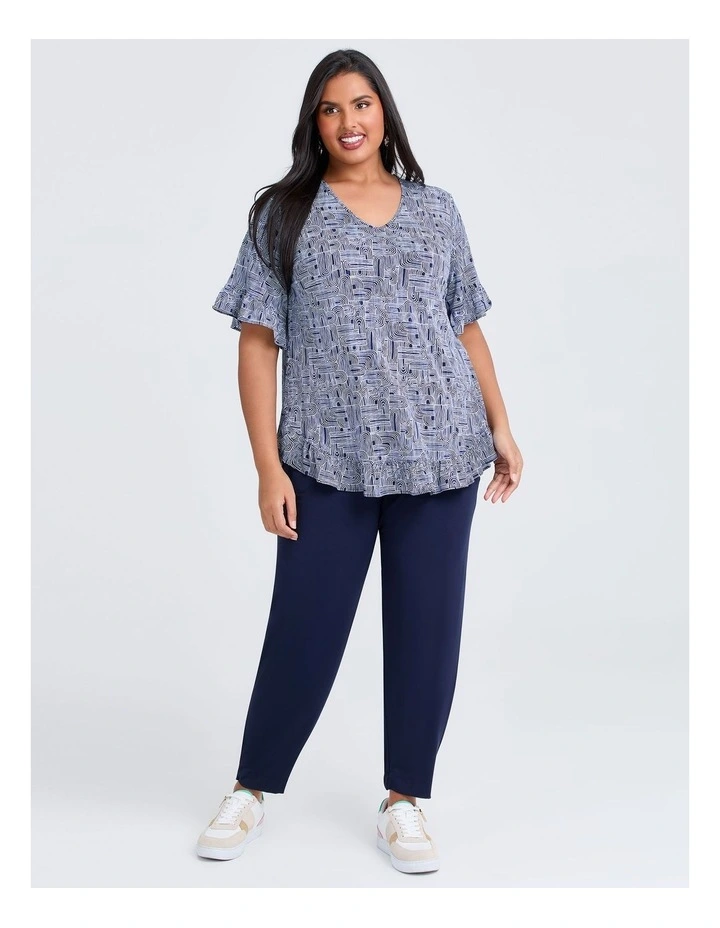 Transit Salsa Luna Top Dark Indigo Print image 3