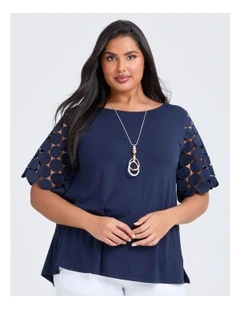 Transit Lace Sleeve Bamboo Dark Indigo