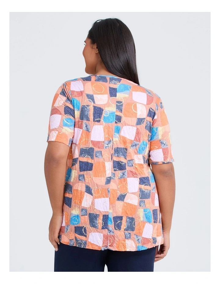 Piia Pleat Front Bamboo Crush Top Print image 2