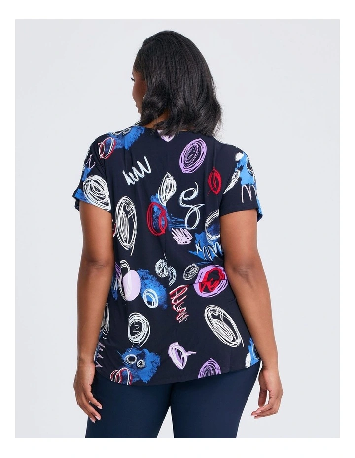 Molly Print Top Navy/Multi image 2