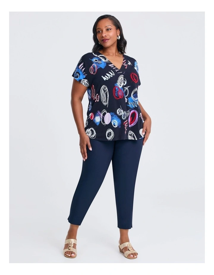 Molly Print Top Navy/Multi image 3
