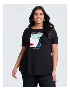 The Lotus HBO Original Let's Fun Top in Black