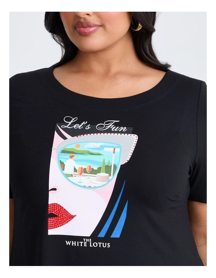 The Lotus HBO Original Let's Fun Top in Black image 3