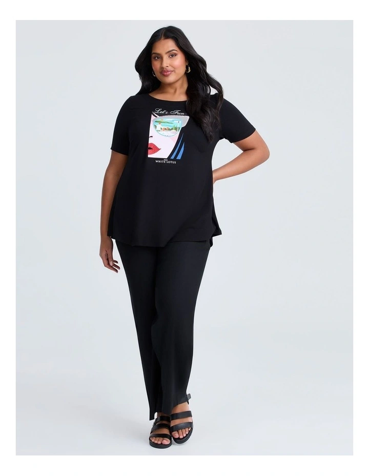 The Lotus HBO Original Let's Fun Top in Black image 4