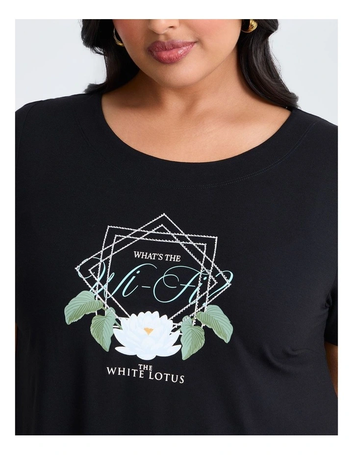 The Lotus HBO Original Whats The WiFi Top in Black image 3