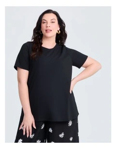 Australian Cotton Crew Neck T-shirt Black