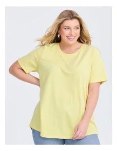 Australian Cotton Crew Neck T-shirt Lemonade