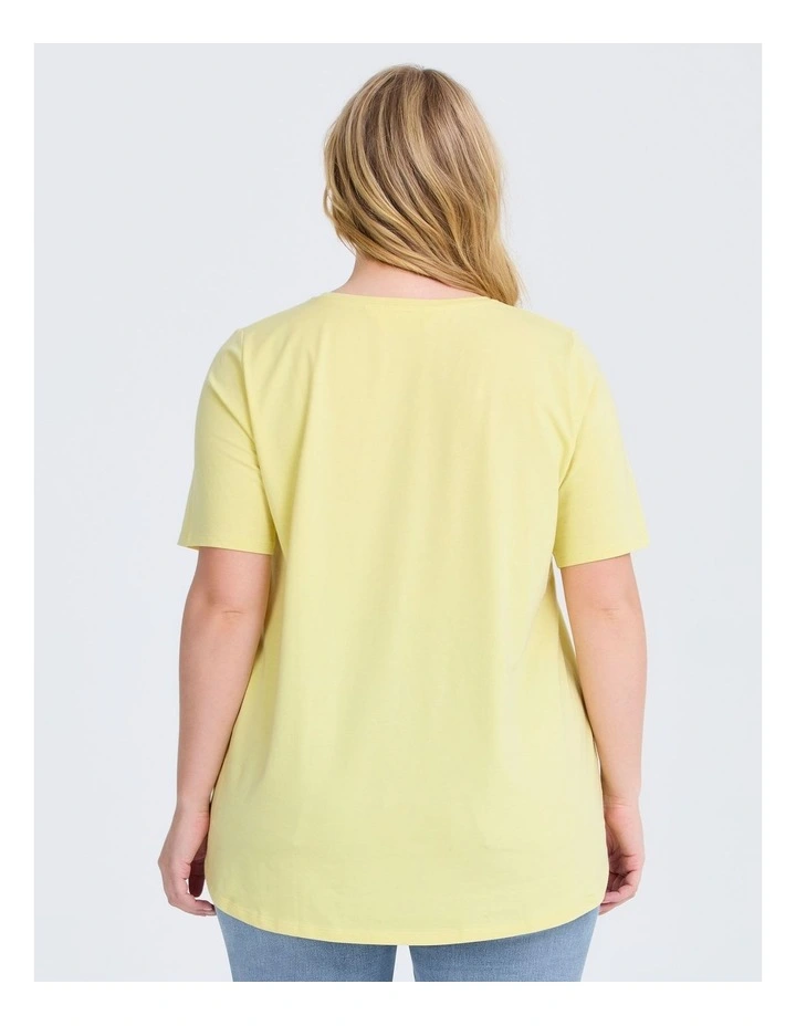 Australian Cotton Crew Neck T-shirt Lemonade image 2
