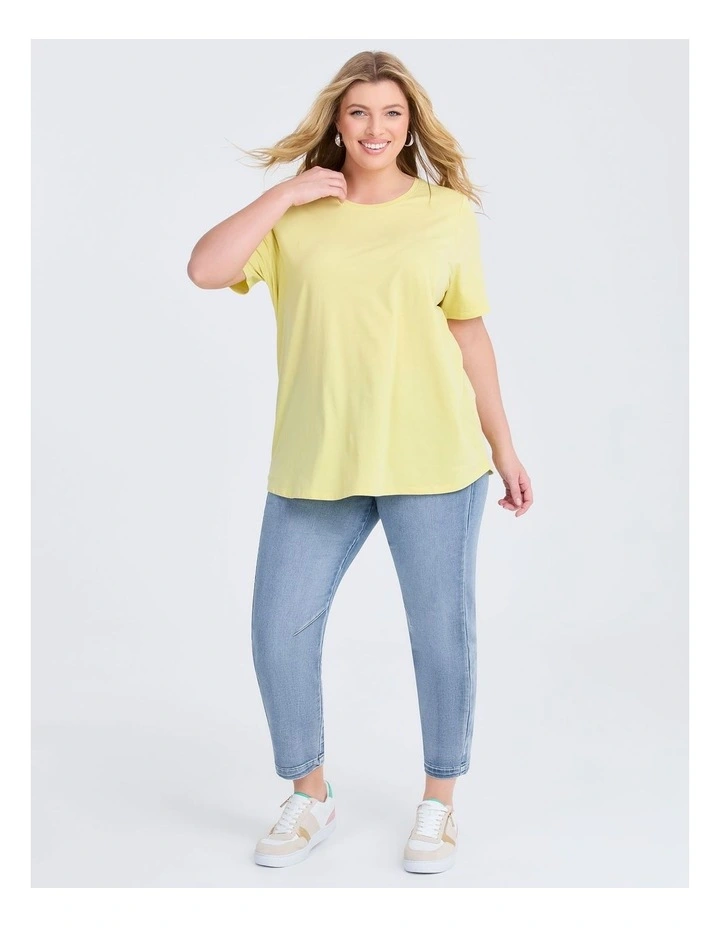 Australian Cotton Crew Neck T-shirt Lemonade image 3