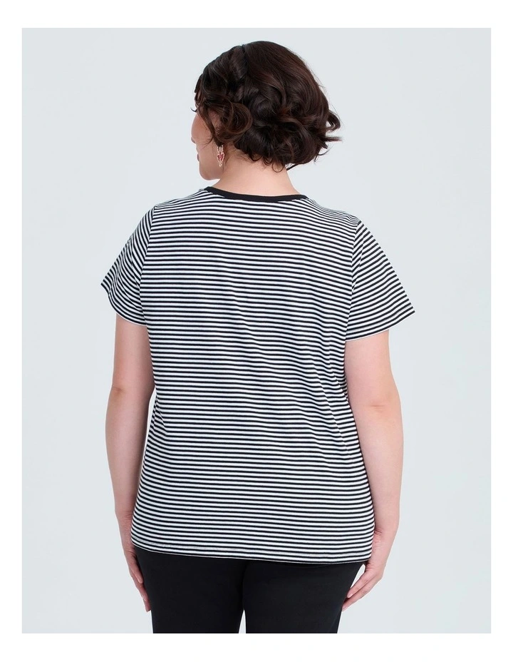 Betty Boop Stripe T-shirt in Black/white Stripe image 2