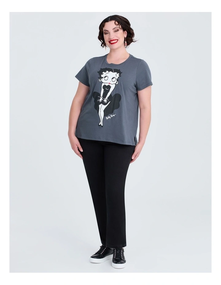 Betty Boop T-shirt in Graphite image 3
