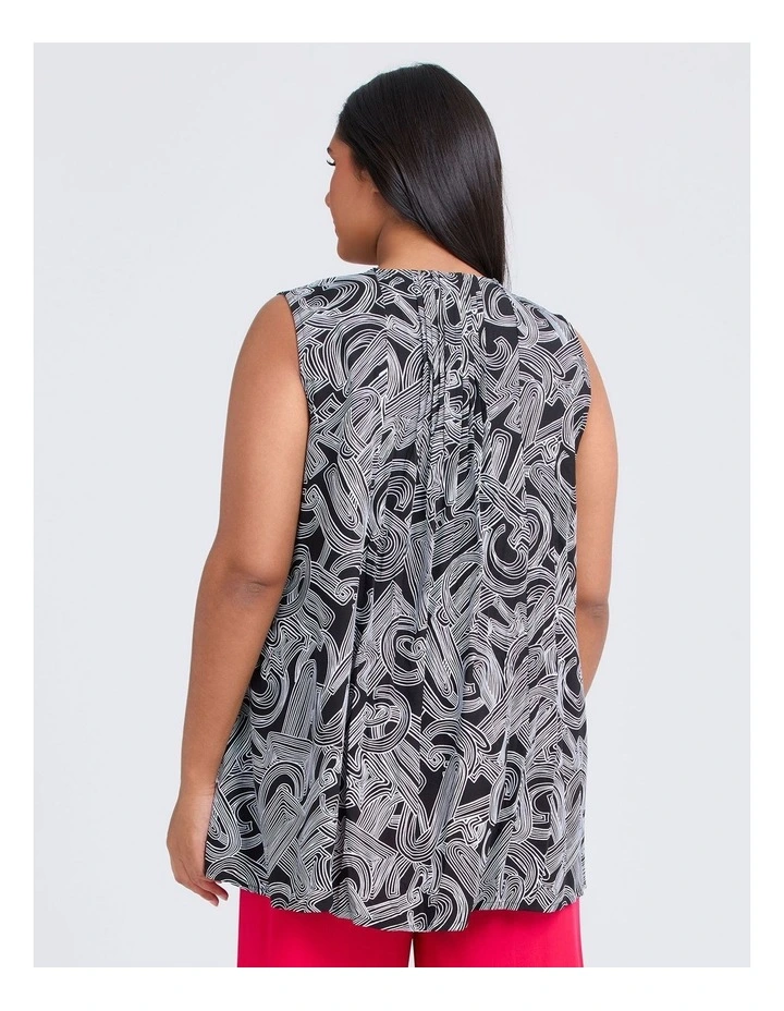 Abstract Julia Sleeveless Tunic in Print image 2