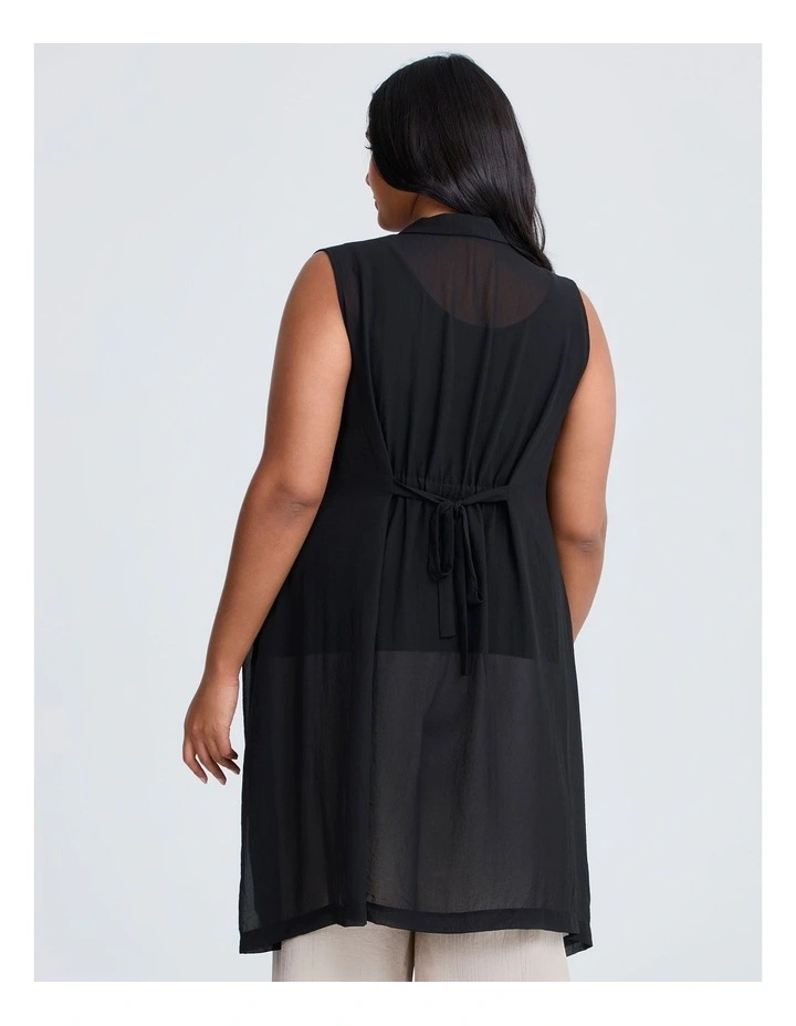 Chiffon Celebration Tunic in Black image 2