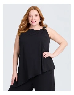 Sabrina Asymmetrical Tunic in Black