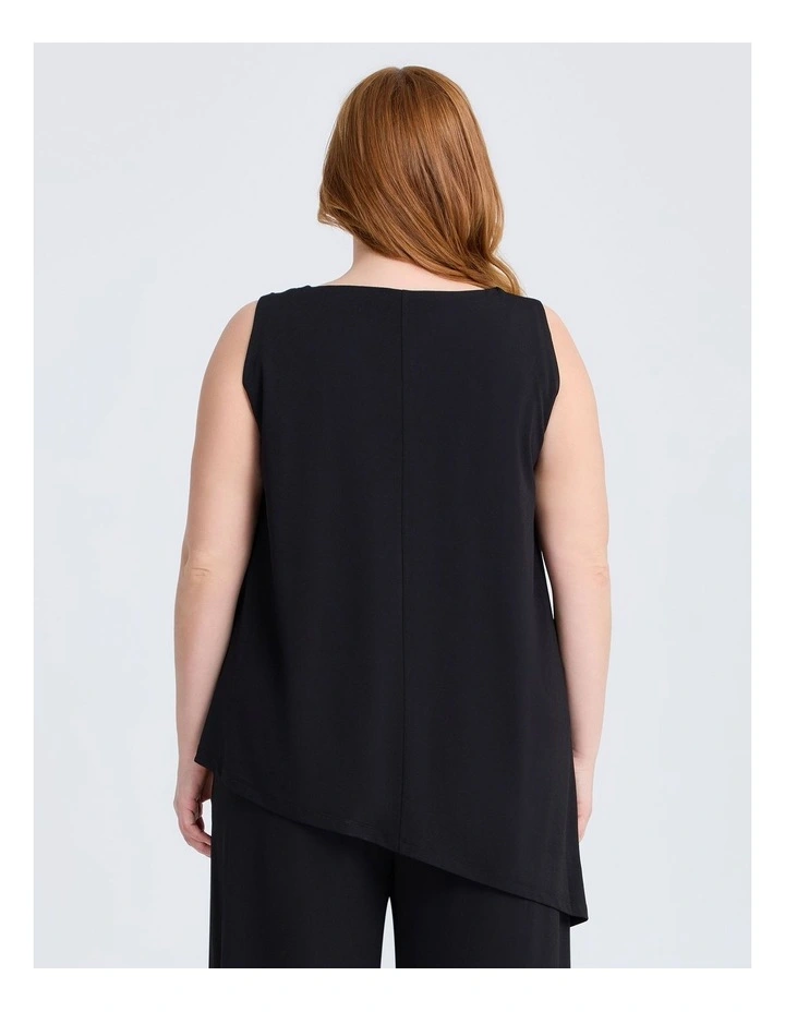 Sabrina Asymmetrical Tunic in Black image 2
