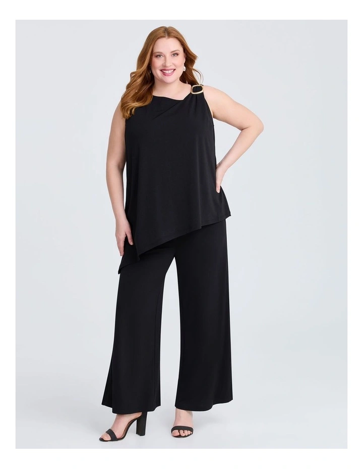 Sabrina Asymmetrical Tunic in Black image 3