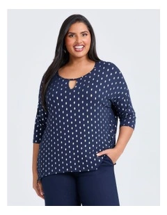 Transit Foil Bamboo Tunic Dark Indigo