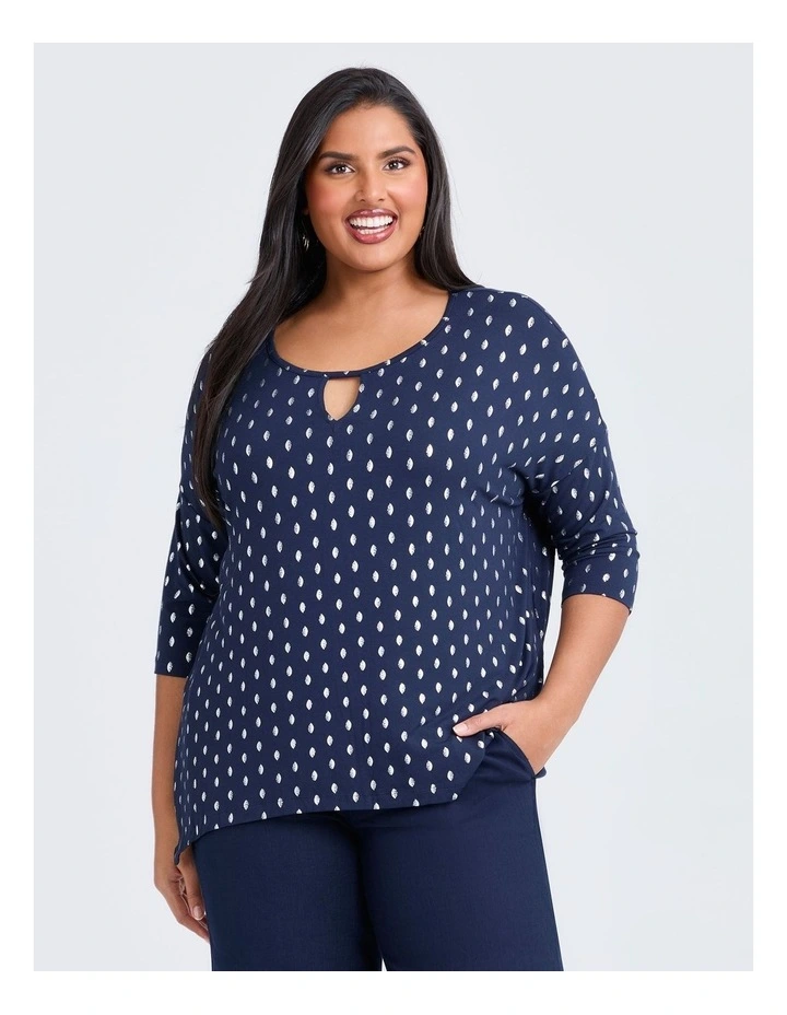 Transit Foil Bamboo Tunic Dark Indigo image 1