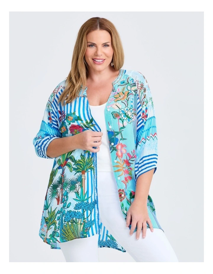 Natural Oasis Stripe Tunic in Print image 3