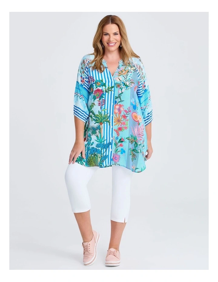 Natural Oasis Stripe Tunic in Print image 4