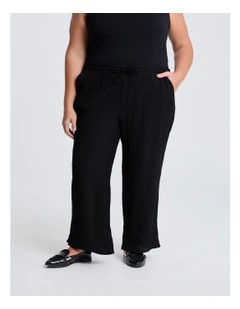 Petite Cristy Wide Leg Pant in Black