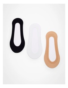 Low Cut Invisible Socks Pack Of 3 in Multi