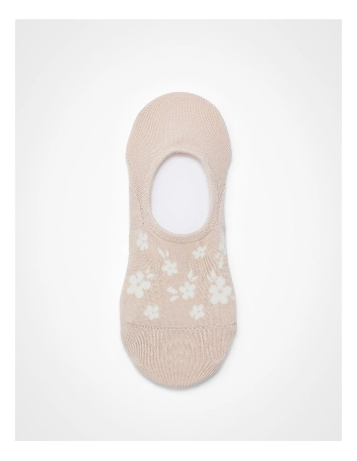 No Show Bamboo Ditsy Socks 3 Pack in Multi image 4