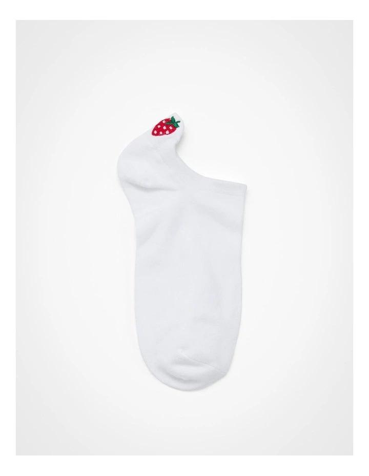 Cotton Embroidered Socks 3 Pack in Multi image 5