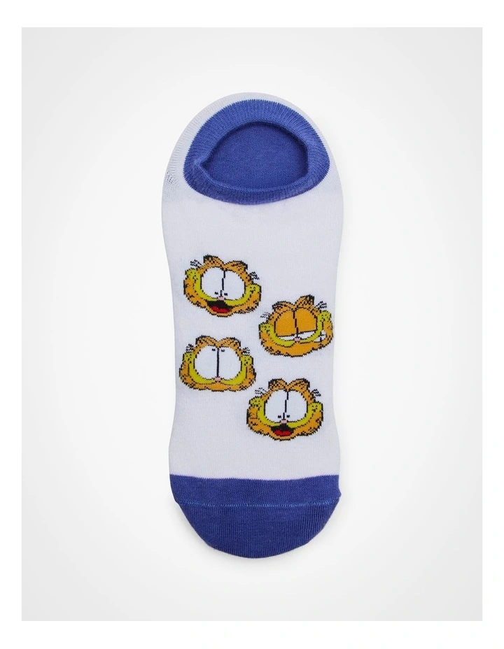 Garfield Cotton Ankle Socks 3 Pack in Multi image 5