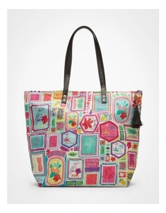 Bright Stamps Tote Bag in Multi