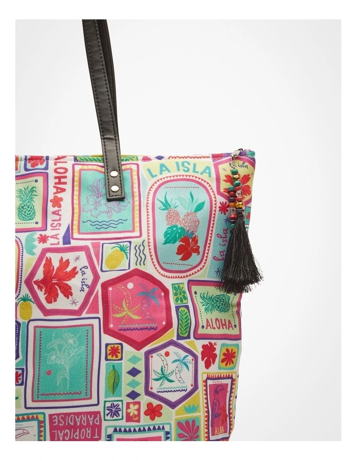 Bright Stamps Tote Bag in Multi image 4