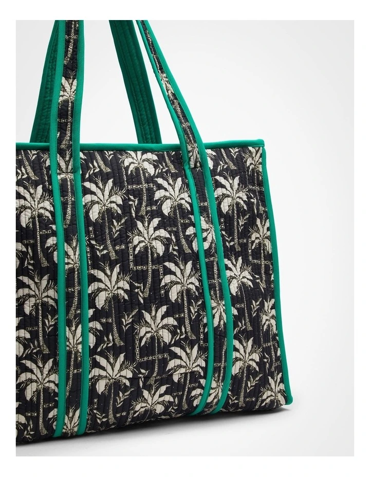 Soft Quilted Tote Bag in Multi image 3